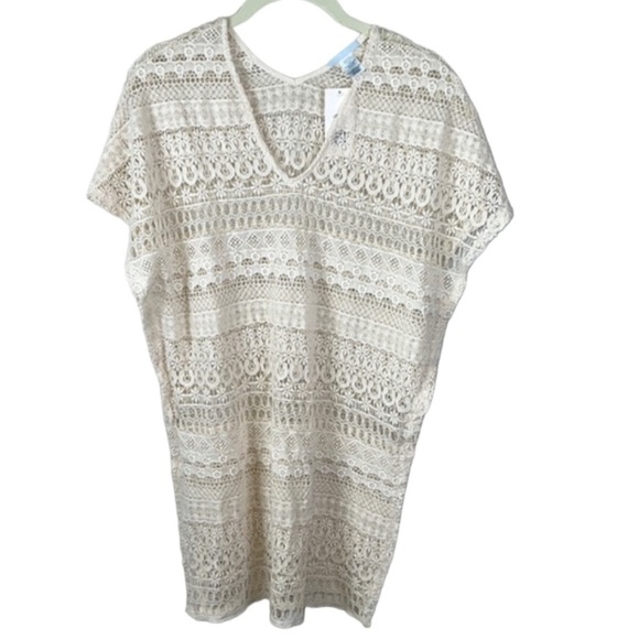 Eberjey Ivory Lace Swim Coverup - Picture 1 of 8